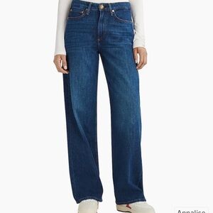 Rag & Bone The Logan Mid Rise Wide Leg Denim Jean